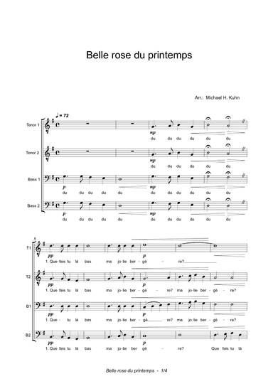 Belle rose du printemps (arr. Michael H. Kuhn)