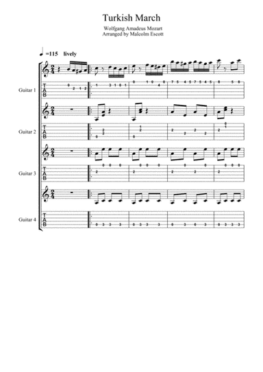 Turkish Dance Mozart (arr. Malcolm Escott)