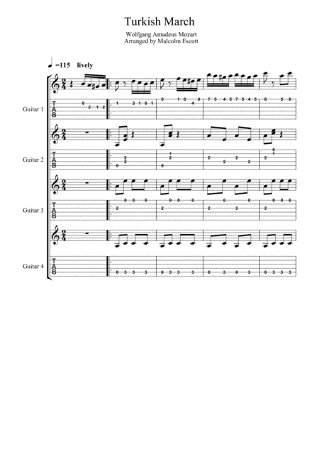 Turkish Dance Mozart (arr. Malcolm Escott)