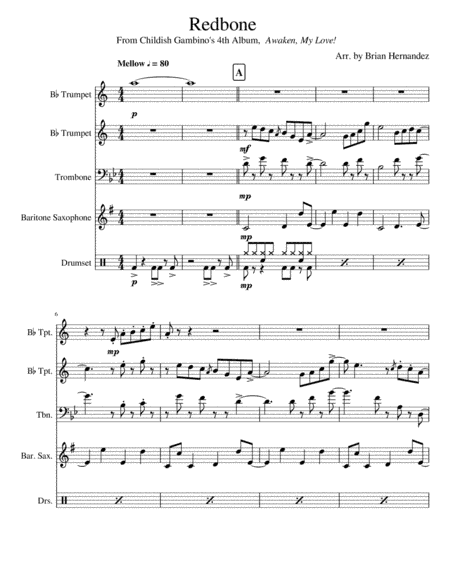 Redbone (arr. Mr. Sax-O-Beat)