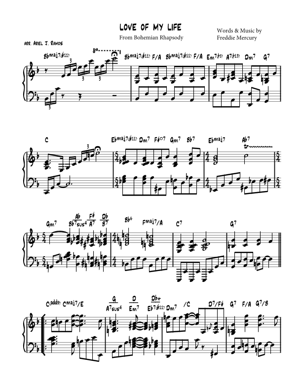 Love Of My Life (arr. Ariel J. Ramos)