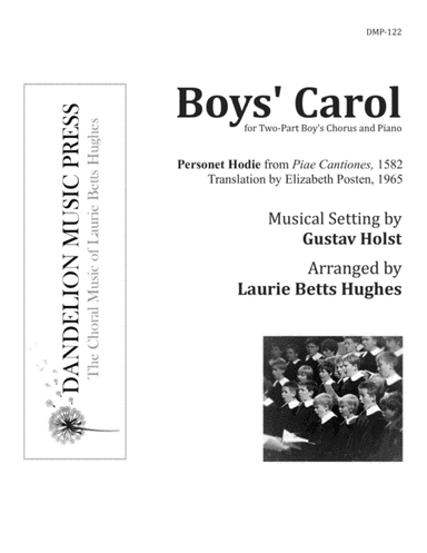 Boys' Carol (Personet Hodie) [Two-Part Treble] (arr. Laurie Betts Hughes)