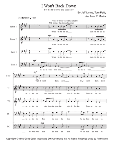 I Won't Back Down (arr. Jesse V. Martin)