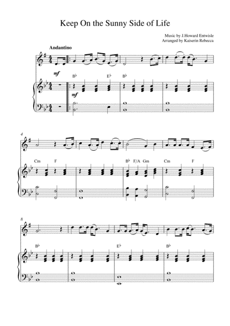 Keep On the Sunny Side of Life (arr. Kaiserin Rebecca)