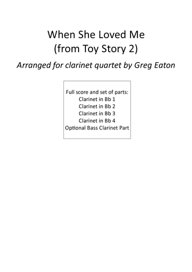 When She Loved Me (arr. Greg Eaton)
