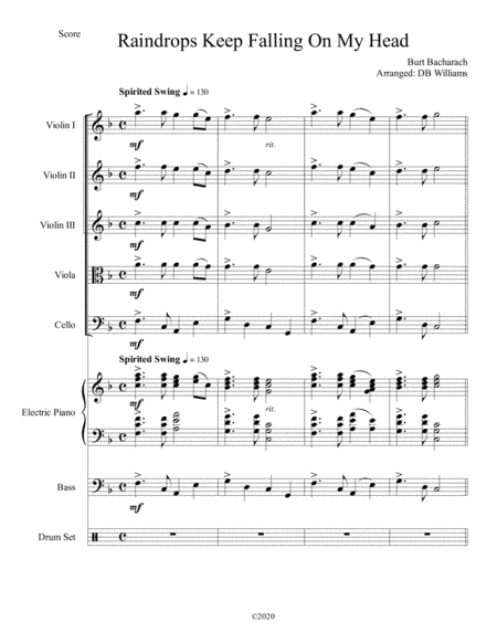 Raindrops Keep Fallin' On My Head (arr. DB Williams)