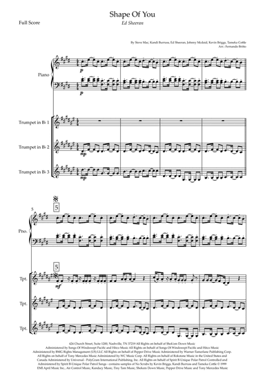 Shape Of You (arr. Fernando Britto)