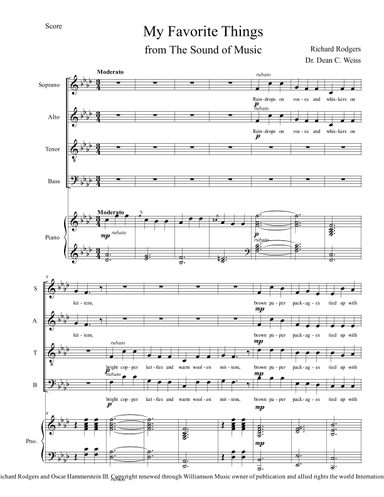 My Favorite Things (arr. DCW Productions)