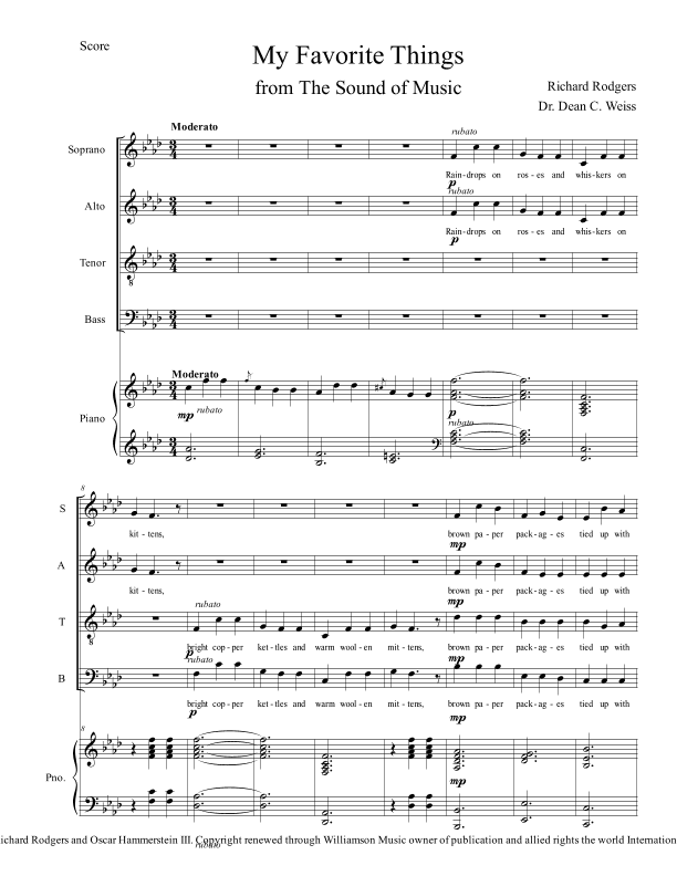 My Favorite Things (arr. DCW Productions)