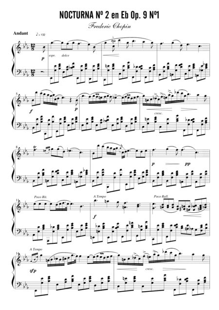 Frederic Chopin - Nocturne Nº 2 Opus 9 (arr. Academia Unimusica)