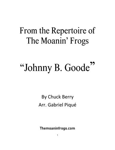 Johnny B. Goode (arr. Gabriel Piqué)
