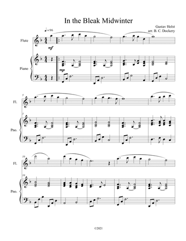 In the Bleak Midwinter (Flute Solo with Piano Accompaniment) (arr. B. C. Dockery)