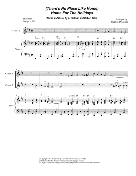 (There's No Place Like) Home For The Holidays (arr. Stephen DeCesare)