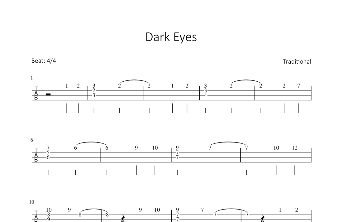 Dark Eyes (arr. Bettina Schipp)