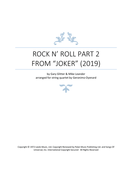 Rock & Roll - Part II (the Hey Song) (arr. Geronimo Oyenard)