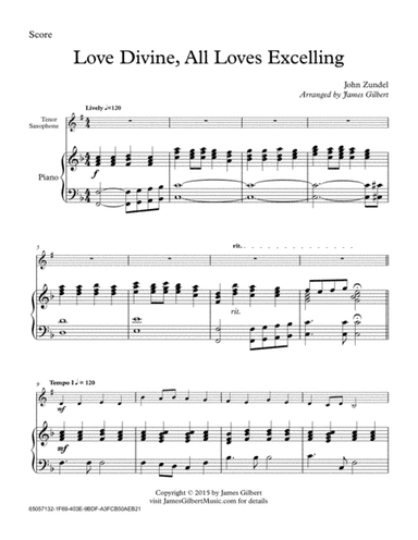 Love Divine, All Loves Excelling (arr. James Gilbert)