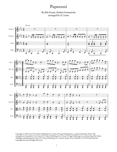 Paparazzi (arr. D. Louie)