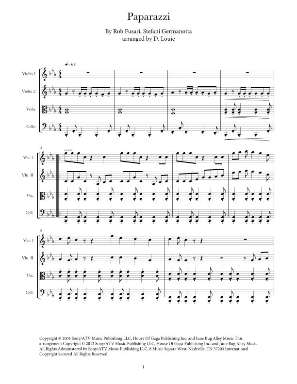 Paparazzi (arr. D. Louie)
