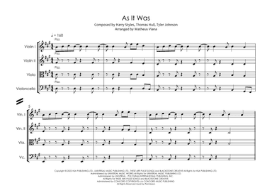 As It Was (arr. Matheus Viana)