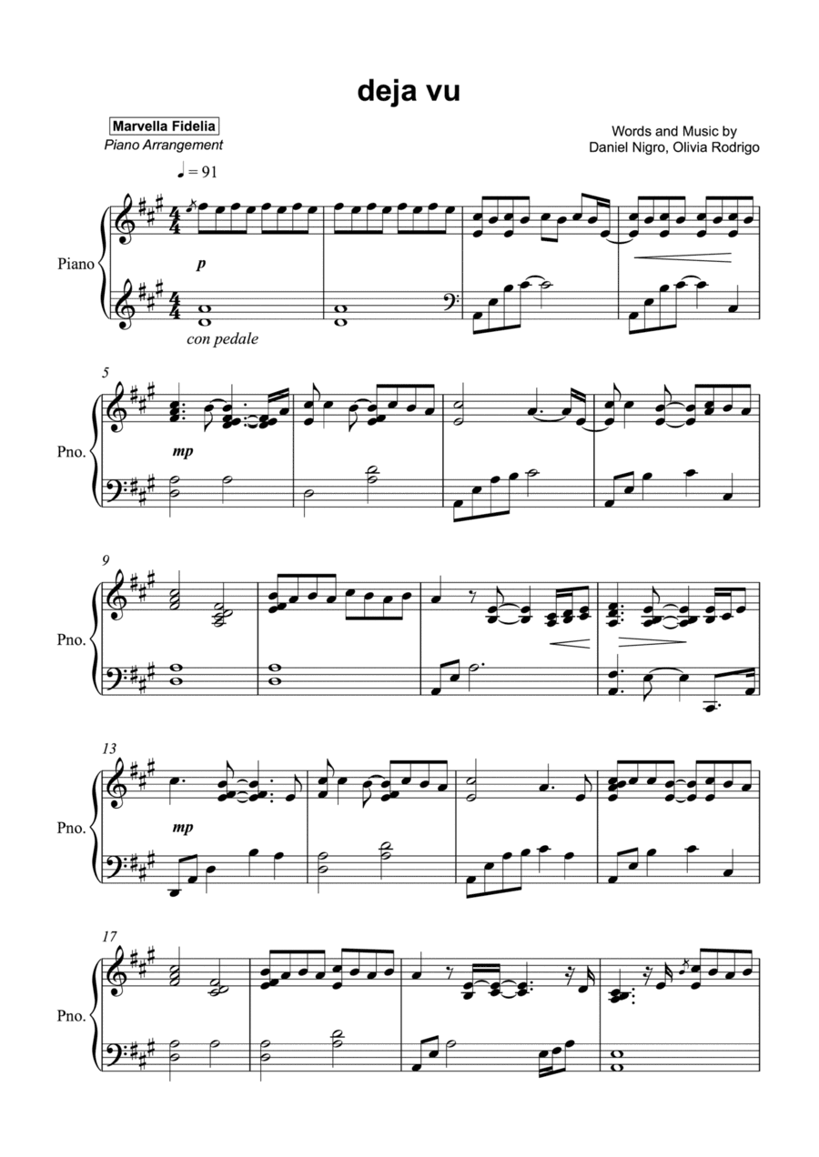 Deja Vu (arr. Marvella Fidelia)