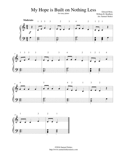 My Hope is Built on Nothing Less (The Solid Rock) - for easy piano (arr. Samuel Stokes)