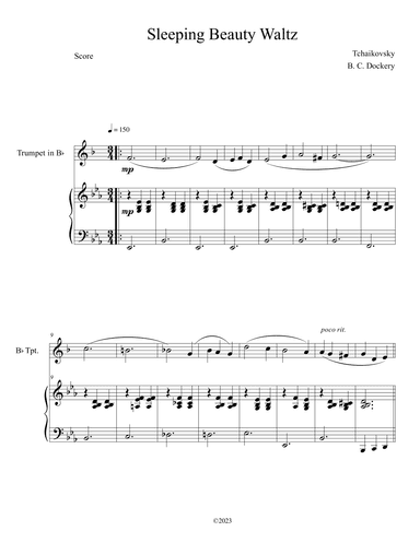 Sleeping Beauty Waltz (Trumpet Solo with Piano Accompaniment) (arr. B. C. Dockery)