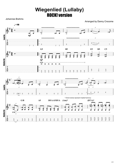 Wiegenlied (Lullaby) (ROCK! version) (arr. Danny Crocome)
