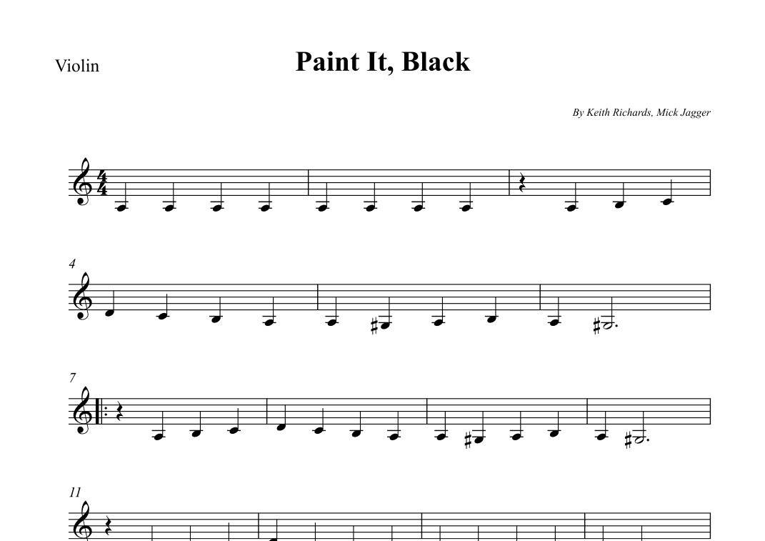 Paint It, Black (arr. Wesley S. SIlva)