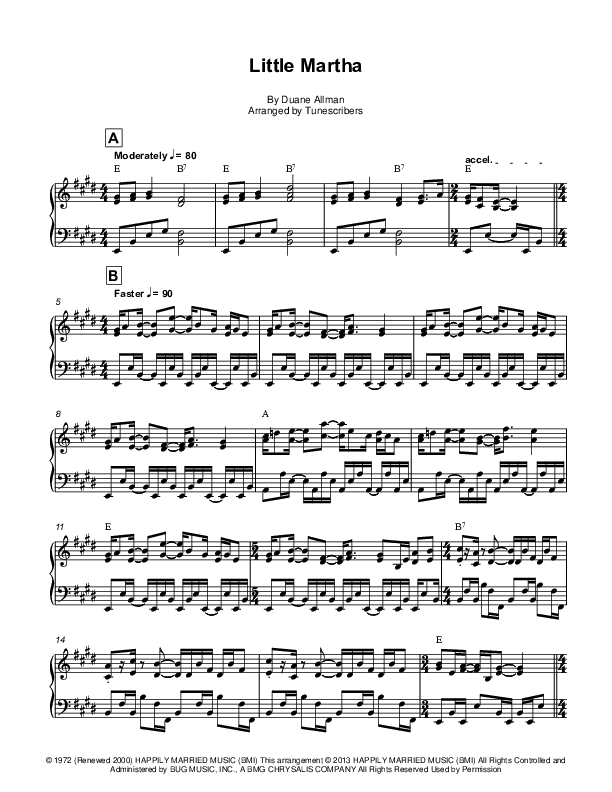 Little Martha (arr. Tunescribers)