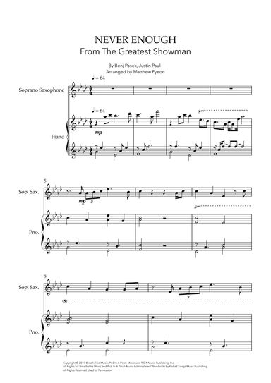 Never Enough (arr. Matthew pyeon)