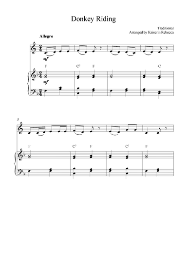 Donkey Riding (arr. Kaiserin Rebecca)