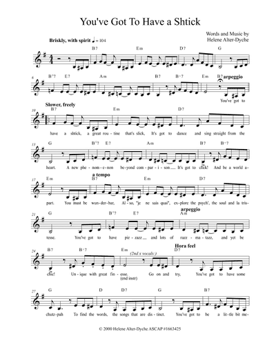 YOU'VE GOT TO HAVE A SHTICK