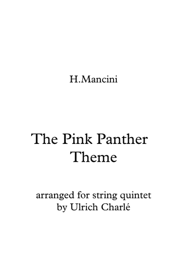 The Pink Panther (arr. Ulrich Charlé)