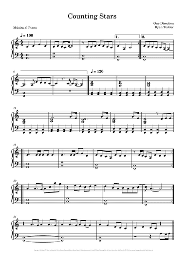 Counting Stars (arr. Música al Piano)