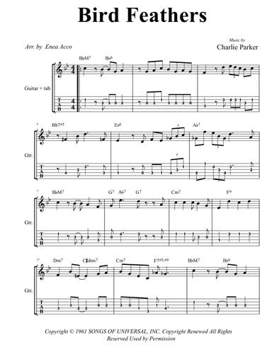 Bird Feathers (arr. Enea Acco)