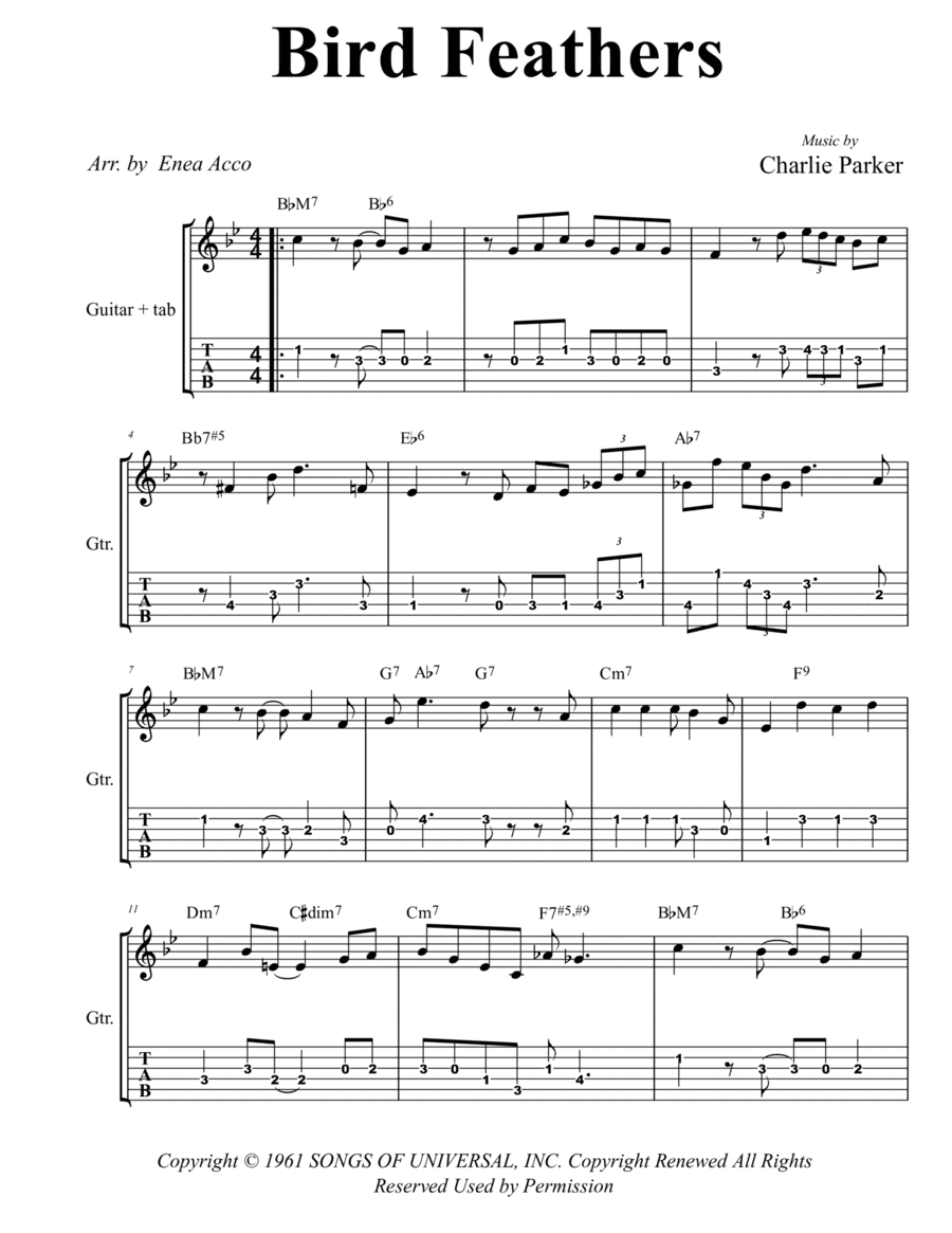 Bird Feathers (arr. Enea Acco)