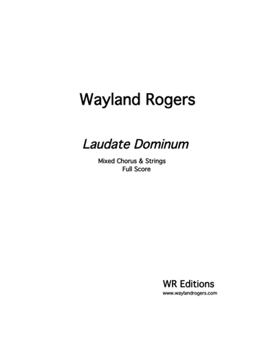 Laudate Dominum (Praise the Lord, all ye lands) Men's Chorus