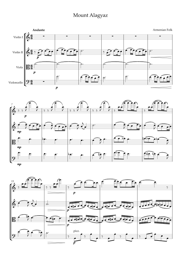 Mount Alagyaz (arr. S.Aslamazyan)