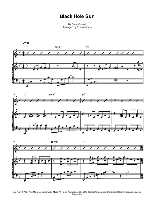 Black Hole Sun (arr. Tunescribers)