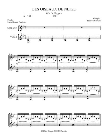 LES OISEAUX DE NEIGE - Le Niagara (arr. Disques BOGHEI Records)