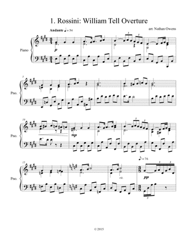 Piano Solo - simplified William Tell Overture (arr. Nathan Owens)