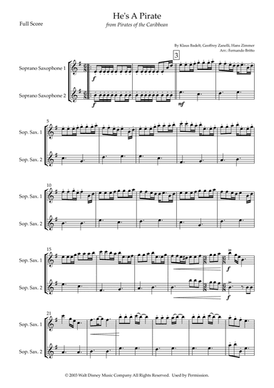 He's A Pirate (arr. Fernando Britto)