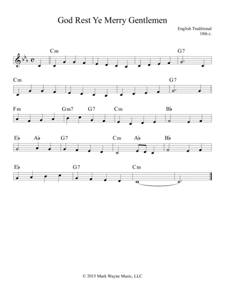 God Rest Ye Merry Gentlemen (arr. Mark Huxhold)