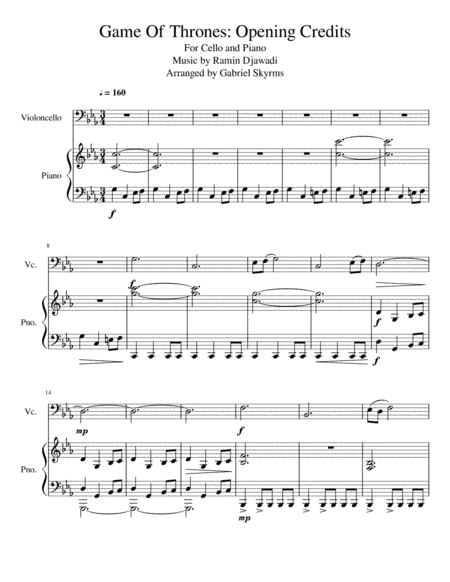 Game Of Thrones (arr. Gabriel Skyrms)