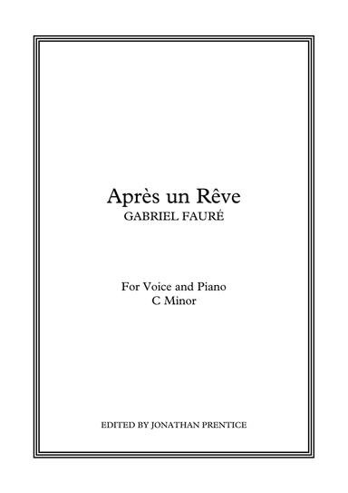 Après un Rêve (C Minor) (arr. Jonathan Prentice)