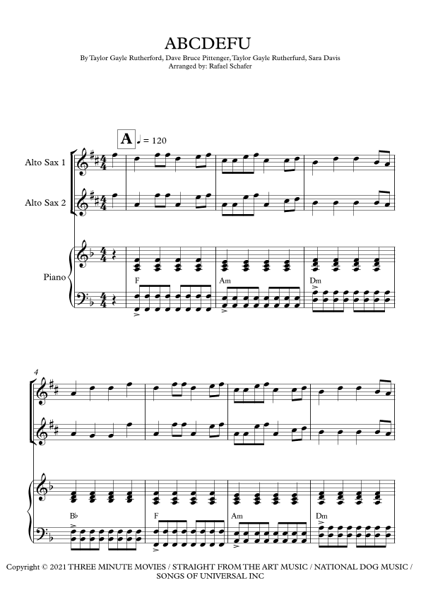 Abcdefu (arr. Rafael Schäfer)