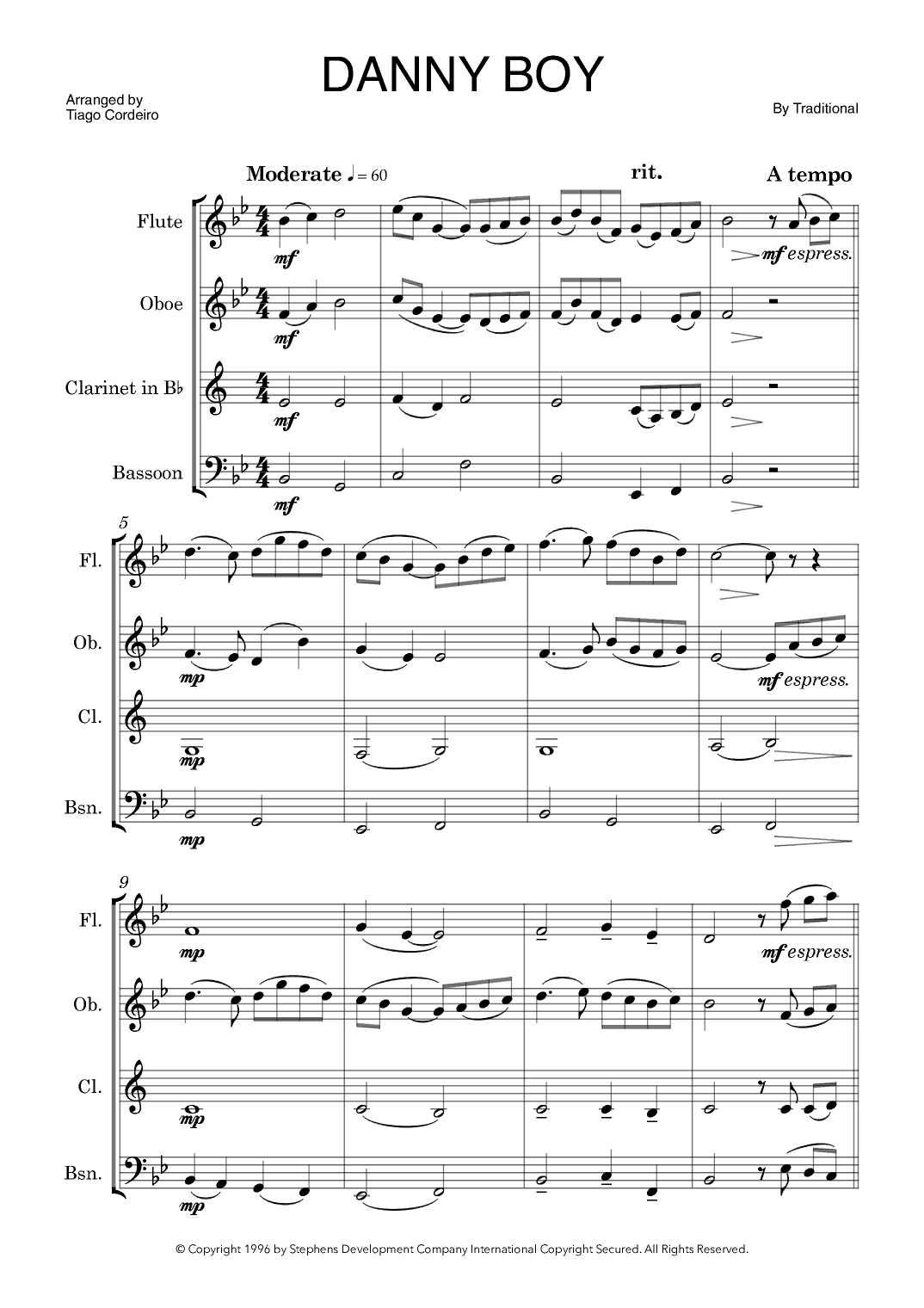 Danny Boy (arr. Tiago Cordeiro)