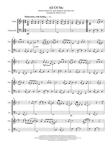 All Of Me (arr. Sherry Lewis)