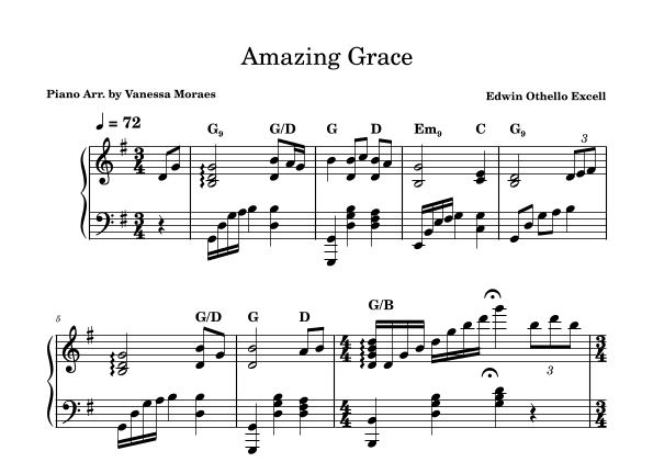 Amazing Grace (arr. Vanessa Moraes)