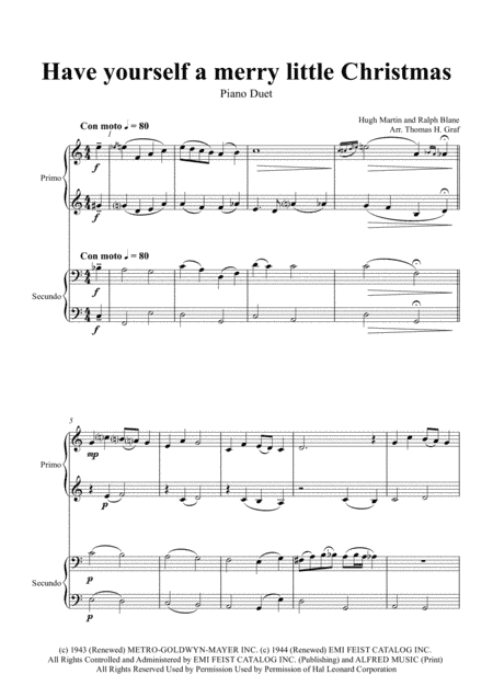 Have Yourself A Merry Little Christmas  from MEET ME IN ST. LOUIS (arr. Thomas H. Graf)